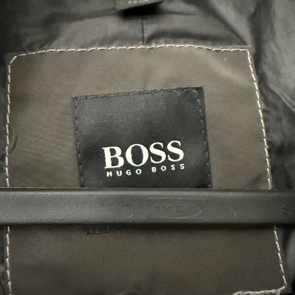 Hugo Boss Gray Military Field Jacket Cinch Waist Full Zip Mens Size 42R - Picture 7 of 10